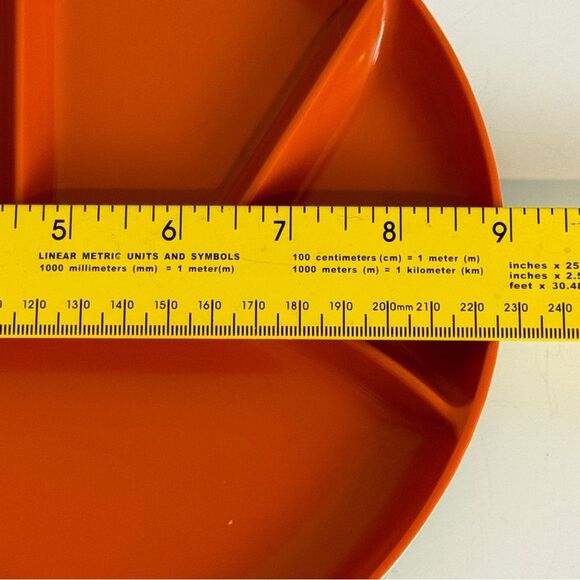 3 Vintage Divided Plastic Fondue Plates Made in Japan 1970s - Picture 7 of 7